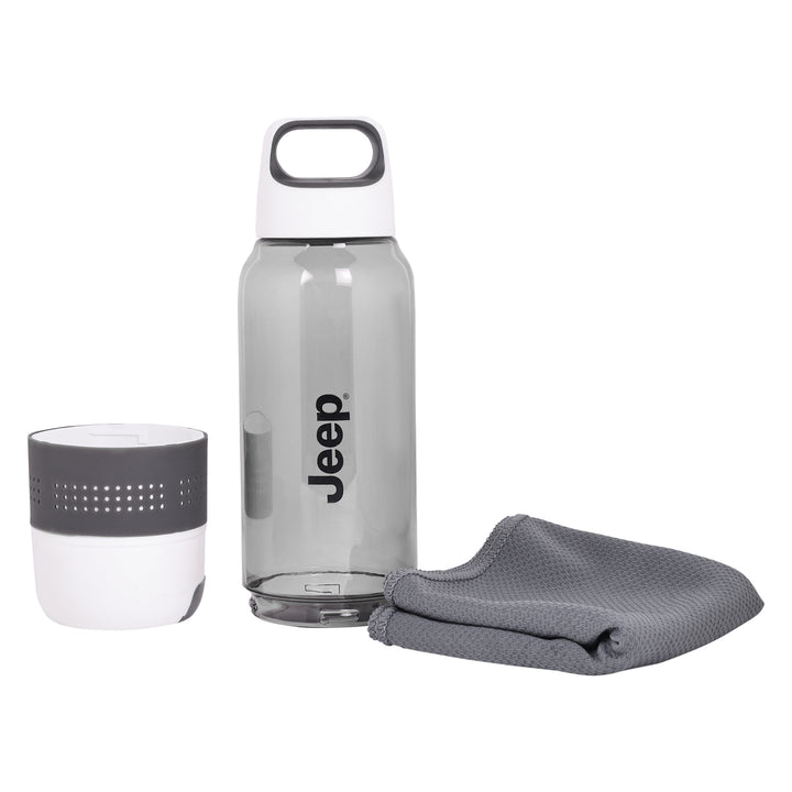 Jeep Bottle Cooling Towel & Mobile Stand