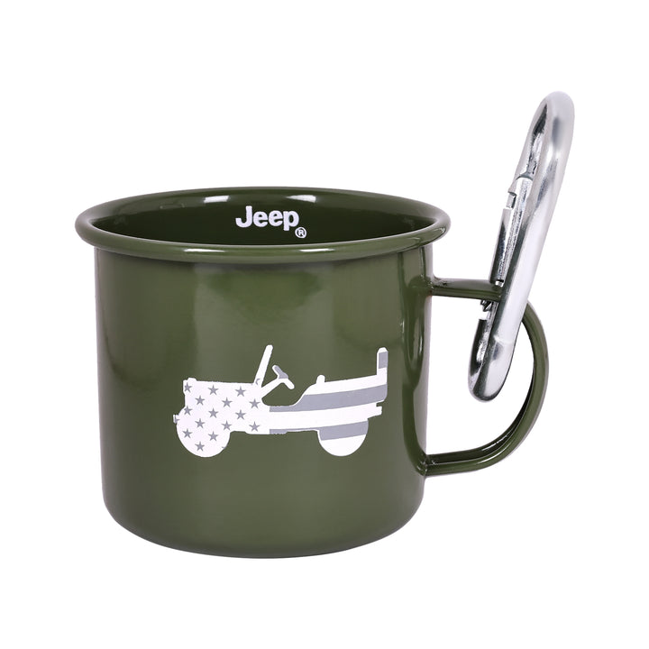 Jeep Olive Enamel Mug & Carabiner