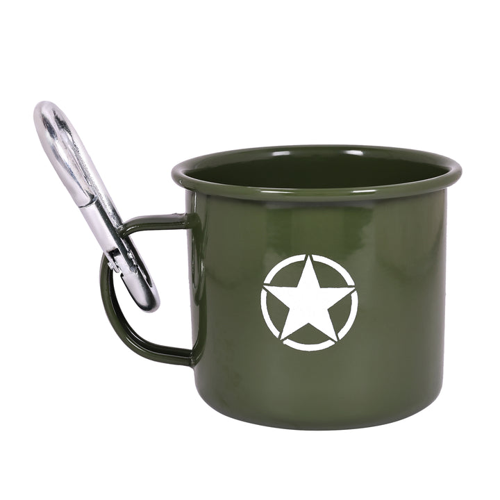 Jeep Olive Enamel Mug & Carabiner