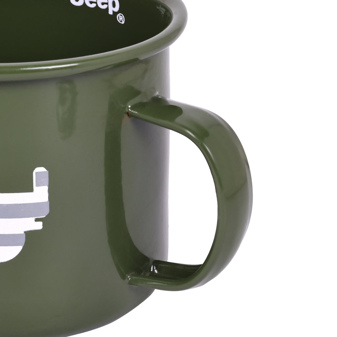 Jeep Olive Enamel Mug & Carabiner