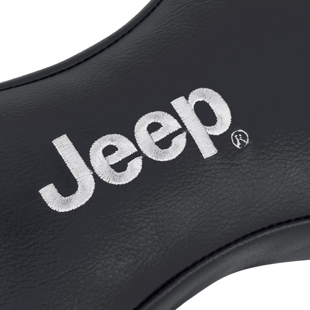 Jeep Neck Rest Bow - Suede Black (Set of 2)