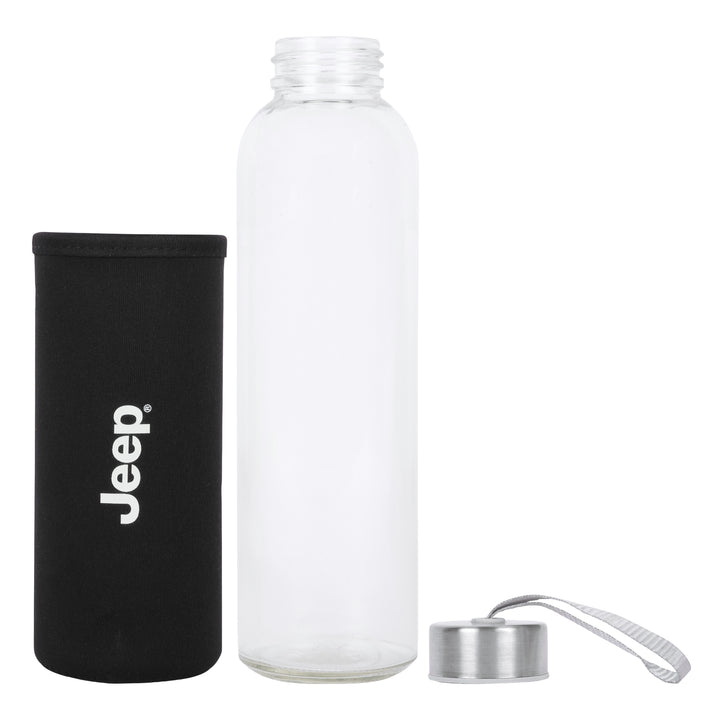 Jeep Glass Bottle with Sleeve